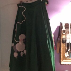 Kelly green poodle skirt